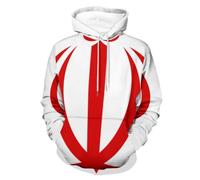 Felpa con Cappuccio Doppio Unisex Stampa Repubblica Islamica Dell'Iran Stemma Nazionale Giacca Multifunzione Taglia Grande Larga Fit Tascone Canguro Tessuto Elasticizzato Morbido Antivento Caldo