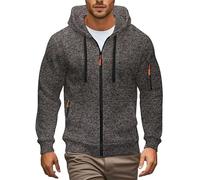 Felpa con Cappuccio e Cerniera Tinta Unita da Uomo Felpe con Tasche e Polsini Elastici Leggera e Funzionale Giacca Semplice Elegante Classici Maglie Casual Pullover Sportiva Hoodie Autunno e Inverno