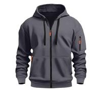 Felpa con Cappuccio e Cerniera Tinta Unita da Uomo Felpe con Tasche e Polsini Elastici Leggera e Funzionale Maglia Semplice Elegante Classici Maglie Casual Pullover Sportiva Hoodie Autunno e Inverno