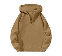Felpa con cappuccio e felpe, da donna, con cappuccio, tinta unita, con cappuccio, a maniche lunghe, per lo sport, grandi dimensioni, Haikyuu Streetwear, marrone, m
