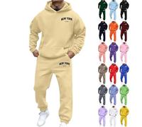 Felpa con cappuccio e felpe da uomo unisex Streetwear in pile con stampa per ogni occasione elegante e confortevole, perfetta per il design a strati per gli amanti della moda moderna, Beige, XL
