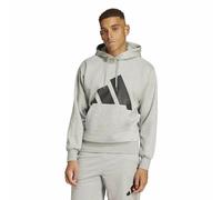 adidas Uomo Essentials Big Logo Fleece Hoodie, Medium Grey Heather/Black, M