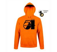 FELPA con cappuccio e stickers discoteca cult STUDIO 54 disco New York VIP