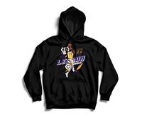 Felpa con Cappuccio e Tasca Lebron James Campioni di Basket Pallacanestro USA (M, Nero)