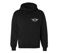 FELPA CON CAPPUCCIO E TASCHE COLORE NERO CON LOGO MINI PICCOLO E GRANDE