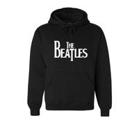 FELPA CON CAPPUCCIO E TASCHE COLORE NERO LOGO THE BEATLES