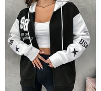 Felpa con cappuccio e zip a contrasto "Essere se stessi" del Colorado, adatta per laurea, ritorno a scuola, insegnanti, donna, felpa autunnale L,M,S,XSTessuto in maglia