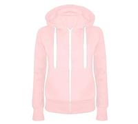 Felpa con Cappuccio e Zip da Donna Standard Hoodie Tinta Unita Felpe Primavera Autunno Hoodie Classico Felpa Outwear Tops a Maniche Lunghe Casual Pullover Y2K Streetwear (Multicolore,S-XXL)