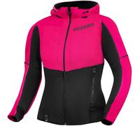 SHIMA DAYBREAKER LADY Felpa da Moto con Cappuccio per donne - FiberQL - Aramide e strato di raffreddamento, protezioni CE per schiena, spalle e gomiti (Nero/Rosa, M)