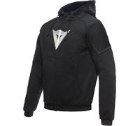 Felpa con cappuccio e zip da moto Dainese Daemon-X Safety S26, nero/bianco, 52