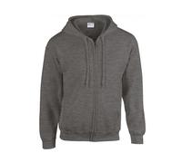 Felpa con cappuccio e zip Gildan Heavy Blend ® Gris L