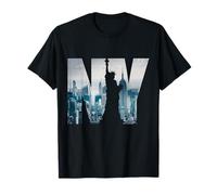 Felpa con cappuccio e zip I Love New York, alla moda, skyline di New York Maglietta
