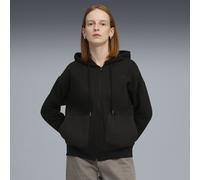 Felpa con cappuccio e zip PUMA Class dal taglio morbido da donna, Abbigliamento, Nero, XS XS