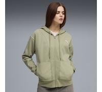 Felpa con cappuccio e zip PUMA Class dal taglio morbido da donna, Abbigliamento, Verde, S S