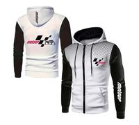Felpa con cappuccio e zip uomo Per Mo-to.G.P, Alta qualità, resistente durevole nel tempo, Stile streetwear moderno per città libero, centrale(White,M)
