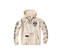 Felpa con Cappuccio e Zip West Coast Choppers Dominator BeigeM Beige