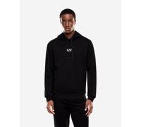 Felpa con cappuccio EA7 Core Identity Logo nero puro - S