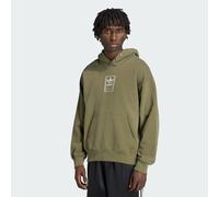 adidas Originals - Elevated gfx - Felpa con cappuccio color oliva strata-Verde S