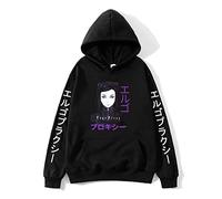 Felpa Con Cappuccio Ergo Proxy Re-l Mayer Stampato Anime Carino Felpa Con Cappuccio Felpa Harajuku Manga Lunga Manica Lunga Pullover Via Moda Sciolto Coppia Felpa Uomo E Donna XXS~3XL-Black||XL