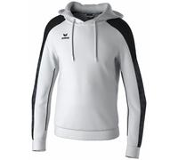 Erima Felpa con Cappuccio Evo Star (1072408) Uomo, Bianco/Nero, S