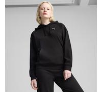 Felpa con cappuccio ESSENTIAL ELEVATED RIB Nero S Tinta unita