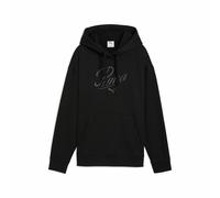 Puma Essential Script Comfort W - felpa con cappuccio - donna XS Black woman