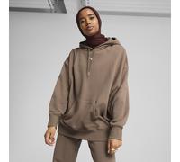 Felpa con cappuccio ESSENTIAL WARDROBE Marrone M Tinta unita