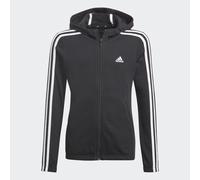 Felpa con cappuccio Essentials 3-Stripes Black / White 9-10A