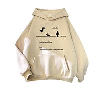 Felpa con cappuccio Essentials da donna - Felpe lunghe per donne con maniche lunghe, felpe con cappuccio casual, top tee leggero, comoda vestibilità larga e ampia, felpa con cappuccio con stampa di