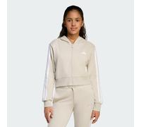 Adidas Bambina Essentials Full Zip Hoodie, Wonder Alumina/White, 7-8 Years