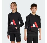 Felpa con cappuccio Essentials Junior Black / Pure Ruby / White 15-16A