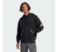 Felpa con cappuccio Essentials Loose-Fit 3 Bar Logo French Terry Black / White XL