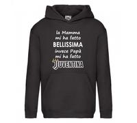 Felpa con cappuccio felpata bambina la mamma mi ha fatto bellissima invece papà