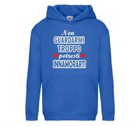 Felpa con cappuccio felpata bambino bambina non guardarmi troppo FRC005