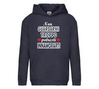 Felpa con cappuccio felpata bambino bambina non guardarmi troppo FRC005