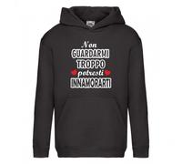 Felpa con cappuccio felpata bambino bambina non guardarmi troppo FRC005