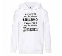 Felpa con cappuccio felpata bambino la mamma mi ha fatto bellissimo invece papà