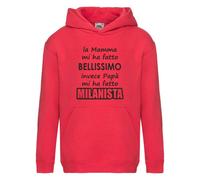 Felpa con cappuccio felpata bambino la mamma mi ha fatto bellissimo invece papà