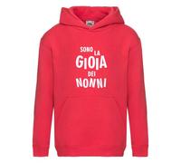 Felpa con cappuccio felpata bimbo bimba sono la gioia dei nonni FRC002