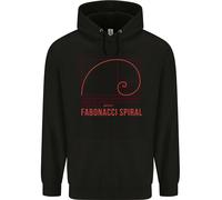 Felpa Con Cappuccio Fibonacci Spiral Matematica Scienza Bambini