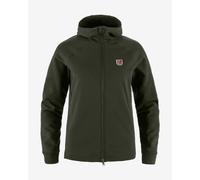 Felpa con cappuccio Fjällräven Expedition Fleece verde bosco donna - S