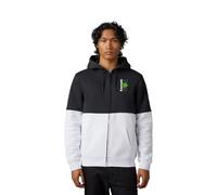 FOX X Kawi Felpa con cappuccio con zip, Bianco/nero, Taglia XXL