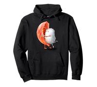Felpa con Cappuccio Fox Republic Design Unisex - Adulto Sushi di Salmone Romantico Abbraccio e Bacio