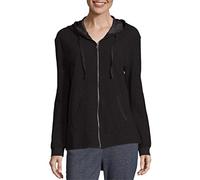 Felpa con cappuccio French Terry da donna, nera, piccola