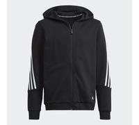 Felpa con cappuccio Future Icons 3-Stripes Full-Zip Black / White 7-8A