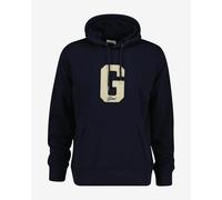 GANT - Felpa con cappuccio blu navy con logo stile college 46