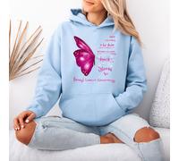 Felpa con cappuccio grafica da donna I Am The Storm Breast Cancer Awareness...