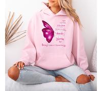 Felpa con cappuccio grafica da donna I Am The Storm Breast Cancer Awareness...