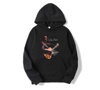 Felpa con Cappuccio Guitar Signature George Benson Manica Nera Unisex