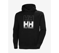 Felpa con cappuccio Helly Hansen Core Graphic Sweat nero bianco - XL